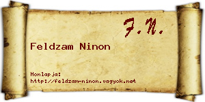 Feldzam Ninon névjegykártya